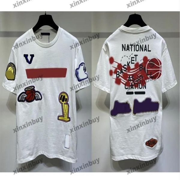 xinxinbuy men designer tee t shirt 23ss national basketball embroidery print pattern short sleeve cotton women white black s-2xl220c, Black;brown
xinxinbuy men designer tee t shirt 23ss national basketball embroidery print pattern short sleeve cotton women white black s-2xl220c, Black;brown