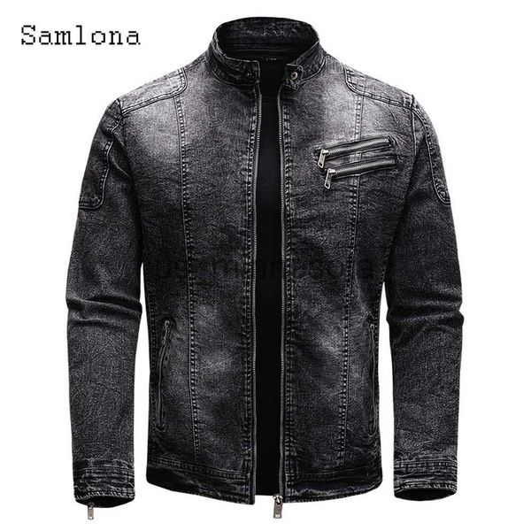 men's jackets samlona plus size men denim jackets mens fashion slim fits motocycle jean denim jacket multi zipper pockets outerwear j2, Black;brown
men's jackets samlona plus size men denim jackets mens fashion slim fits motocycle jean denim jacket multi zipper pockets outerwear j2, Black;brown