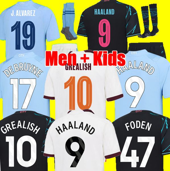 23 24 haaland soccer jerseys grealish mans alvarez fans player version de bruyne foden 2023 2024 football shirt kids kit sets uniform gvard, Black;yellow
23 24 haaland soccer jerseys grealish mans alvarez fans player version de bruyne foden 2023 2024 football shirt kids kit sets uniform gvard, Black;yellow