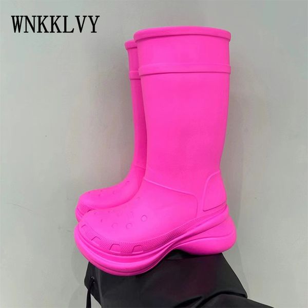 boots spring pink flat rain boot's solid color waterproof nonslip thick sole mid calf comfortable round toe ms 230810, Black
boots spring pink flat rain boot's solid color waterproof nonslip thick sole mid calf comfortable round toe ms 230810, Black