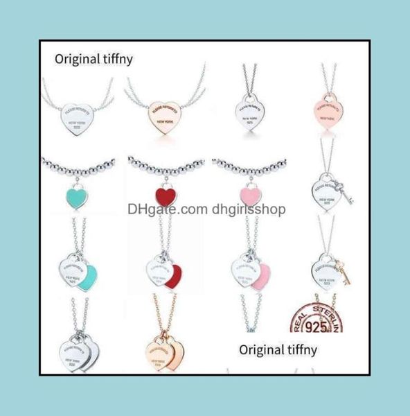 pendant necklaces new 100 925 sterling sier necklace heart bead chain rose gold and luxurious for women fashion jewelry dhgirlssh6955040, Silver 
pendant necklaces new 100 925 sterling sier necklace heart bead chain rose gold and luxurious for women fashion jewelry dhgirlssh6955040, Silver