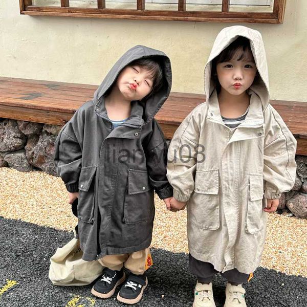 jackets spring new boys and girls solid color midlength hooded wind coat kids loose casual zipper trench jackets x0811, Blue;gray
jackets spring new boys and girls solid color midlength hooded wind coat kids loose casual zipper trench jackets x0811, Blue;gray