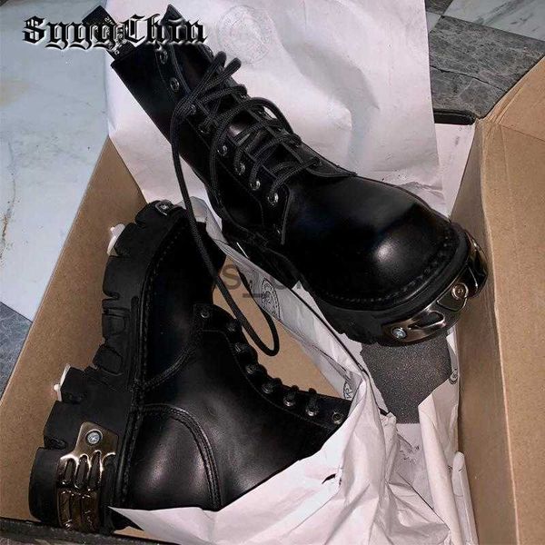 boots spring women ankle boots punk black metal chunky heel platfrom ladies pumps female motorcycle fashion desigh retro laceup shoes j23081
boots spring women ankle boots punk black metal chunky heel platfrom ladies pumps female motorcycle fashion desigh retro laceup shoes j23081