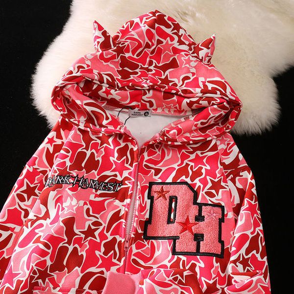 women's hoodies sweatshirts harajuku demon embroidery hoodies oversized camouflage sweatshirt goth zip up hoodie y2k clothes streetwear, Black
women's hoodies sweatshirts harajuku demon embroidery hoodies oversized camouflage sweatshirt goth zip up hoodie y2k clothes streetwear, Black