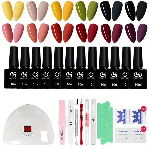 gel nail polish kit with u v light 24w nail lamp, 25pcs gel nail polish set, nail art decorations, nail manicure tools, all-in-one gel nail
gel nail polish kit with u v light 24w nail lamp, 25pcs gel nail polish set, nail art decorations, nail manicure tools, all-in-one gel nail