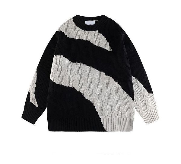 mens sweaters turtleneck retro original mens and womens street fashion brand casual knitting loose couple sweater 230811, White;black
mens sweaters turtleneck retro original mens and womens street fashion brand casual knitting loose couple sweater 230811, White;black