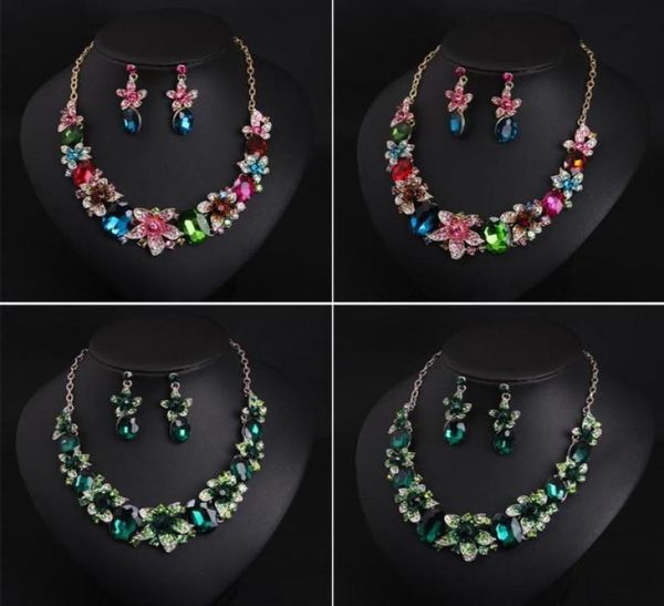 women colorful flowers bridal jewelry sets wedding bib choker chain necklace earrings cocktail party costume crystal jewellery5653665, Silver
women colorful flowers bridal jewelry sets wedding bib choker chain necklace earrings cocktail party costume crystal jewellery5653665, Silver