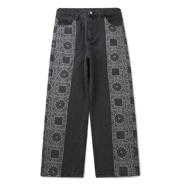 men's jeans hip hop patchwork side pattern print denim casual streetwear harajuku straight pant man oversized jogger men trou2279, Blue
men's jeans hip hop patchwork side pattern print denim casual streetwear harajuku straight pant man oversized jogger men trou2279, Blue