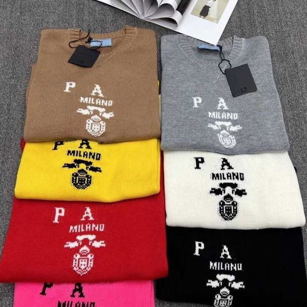fashion pullover knitted sweater designer sweater letter embroidery knit shirt 23ss autumn winter loose warm long sleeved womens clothing, White;black
fashion pullover knitted sweater designer sweater letter embroidery knit shirt 23ss autumn winter loose warm long sleeved womens clothing, White;black