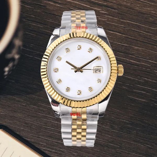 luxury men's watches 36mm 41mm women couple wristwatches montre de luxe golden automatic mechanical 3235 movement watch men's 3235, Slivery;brown
luxury men's watches 36mm 41mm women couple wristwatches montre de luxe golden automatic mechanical 3235 movement watch men's 3235, Slivery;brown