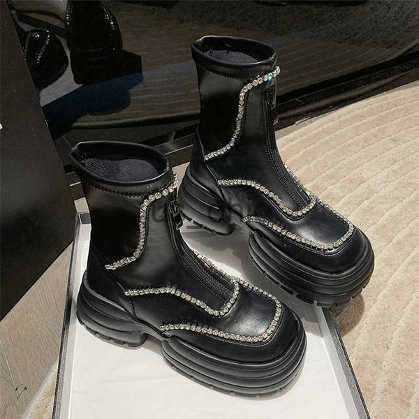 boots crystal luxury women flats shoes platform chelsea boots 2023 winter new trend suede ankle boots square toe punk bottine femme j230811, Black
boots crystal luxury women flats shoes platform chelsea boots 2023 winter new trend suede ankle boots square toe punk bottine femme j230811, Black