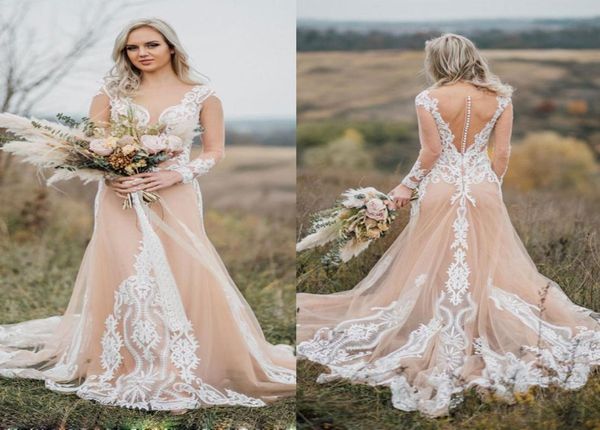 champagne white wedding dresses a line appliques lace bridal gowns wedding gowns country style long sleeves custom made plus size8295544
champagne white wedding dresses a line appliques lace bridal gowns wedding gowns country style long sleeves custom made plus size8295544