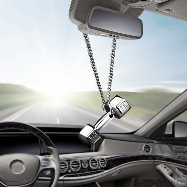decorations car mini dumbbell metal auto rear view mirror decoration hanging pendant interior ornament creative gifts accessories r230811
decorations car mini dumbbell metal auto rear view mirror decoration hanging pendant interior ornament creative gifts accessories r230811