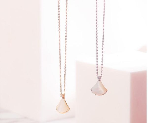 fanshaped skirt s925 silver necklace clavicle chain female tide net white motherofpearl niche design pendant tanabata gift8186953, Red;brown
fanshaped skirt s925 silver necklace clavicle chain female tide net white motherofpearl niche design pendant tanabata gift8186953, Red;brown