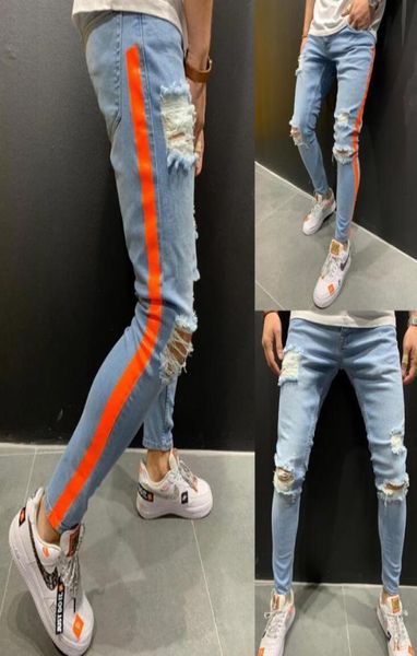 3019 europe and america new style quality youth with holes printed red stripe elasticity men039s skinny jeans4085936, Blue
3019 europe and america new style quality youth with holes printed red stripe elasticity men039s skinny jeans4085936, Blue