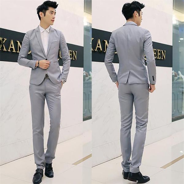 solid color korean slim fit casual blazer leisure suit men's suit single button258k, White;black
solid color korean slim fit casual blazer leisure suit men's suit single button258k, White;black