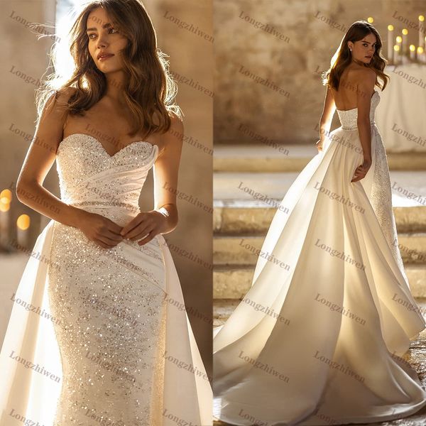 customized classic shine crystal wedding dress new sequined sweetheart sleeveless bridal gowns backless brush train robe de mariage d-h23268, White
customized classic shine crystal wedding dress new sequined sweetheart sleeveless bridal gowns backless brush train robe de mariage d-h23268, White