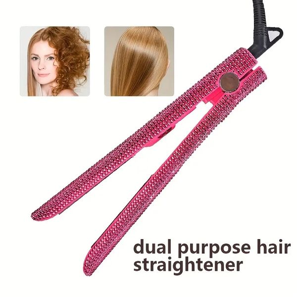 dual-purpose ceramic hair straightener with artificial diamonds - no damage curling & straightening for salon-quality styles
dual-purpose ceramic hair straightener with artificial diamonds - no damage curling & straightening for salon-quality styles