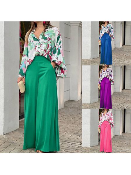 women's two piece pants european and american women's print casual suit loose large polo shirt high waist wide leg pants 2 piece s, White
women's two piece pants european and american women's print casual suit loose large polo shirt high waist wide leg pants 2 piece s, White