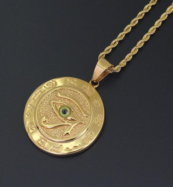 whole steel jewelry hip hop the eye of horus pendant necklace with 3mm 24inch rope chain sn1177927453, Silver
whole steel jewelry hip hop the eye of horus pendant necklace with 3mm 24inch rope chain sn1177927453, Silver