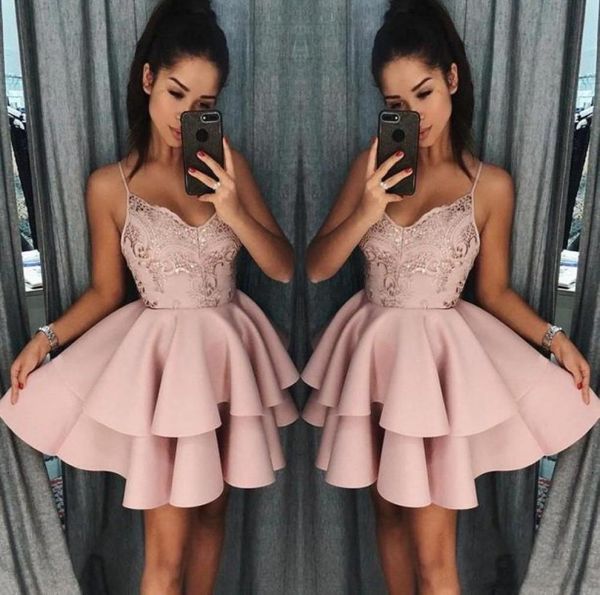 2019 dusty pink spaghetti short homecoming dresses backless lace appliqued cocktail party gown mini prom evening dresses6144158, Blue;pink
2019 dusty pink spaghetti short homecoming dresses backless lace appliqued cocktail party gown mini prom evening dresses6144158, Blue;pink