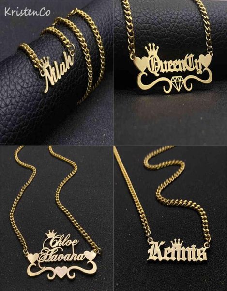 kristenco custom name necklace stainless steel gold choker cuban chain personalized nameplate pendant necklace for women gifts h114581730, Silver
kristenco custom name necklace stainless steel gold choker cuban chain personalized nameplate pendant necklace for women gifts h114581730, Silver
