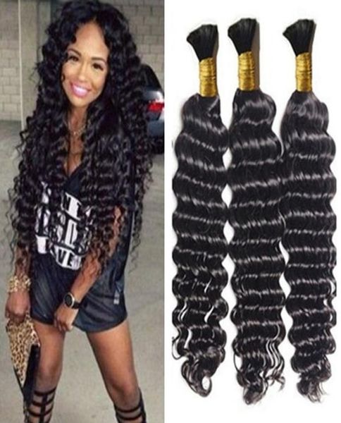 8a brazilian deep wave hair bulk 3pcs lot no weft human hair for braiding unprocessed products5804722, Black
8a brazilian deep wave hair bulk 3pcs lot no weft human hair for braiding unprocessed products5804722, Black
