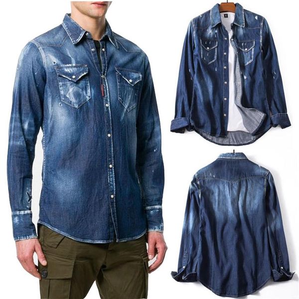 ripped denim shirt men's distressed bleached wash vintage casual slim fit jean shirts cool guy253v, White;black
ripped denim shirt men's distressed bleached wash vintage casual slim fit jean shirts cool guy253v, White;black