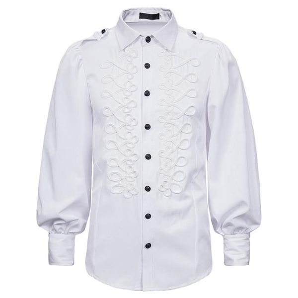 men's vintage shirt steampunk victorian solid retro evening party blouse long sleeve streetwear shirt chemise ho272b, White;black
men's vintage shirt steampunk victorian solid retro evening party blouse long sleeve streetwear shirt chemise ho272b, White;black