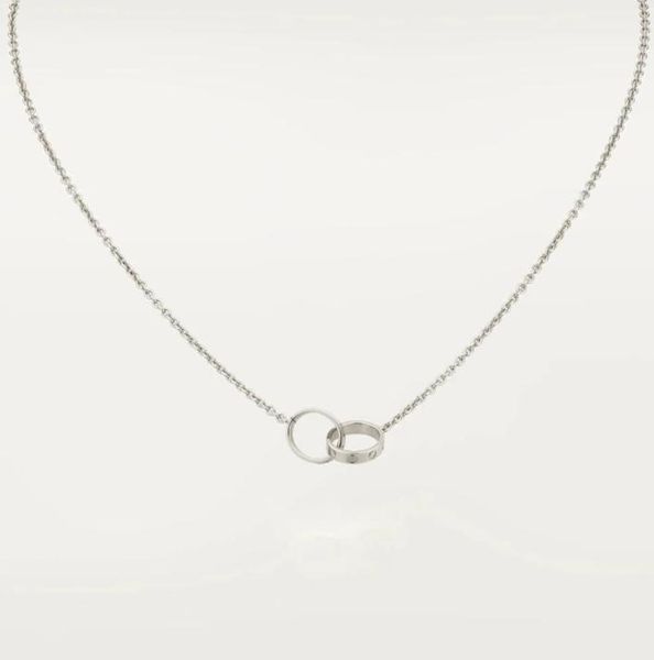 new classic design double loop charms pendant love necklace for women girls 316l titanium steel wedding jewelry collares collier3094900, Silver
new classic design double loop charms pendant love necklace for women girls 316l titanium steel wedding jewelry collares collier3094900, Silver
