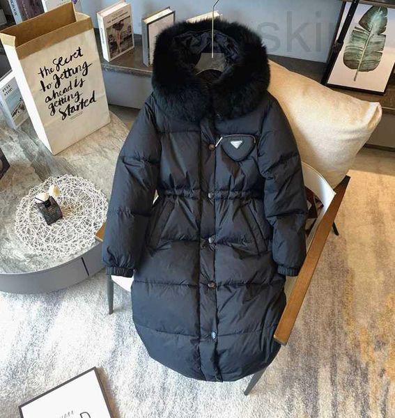 women's down & parkas designer 2022 new p family triangular logo real fox fur collar long women's waist closed white goose down th, Black
women's down & parkas designer 2022 new p family triangular logo real fox fur collar long women's waist closed white goose down th, Black