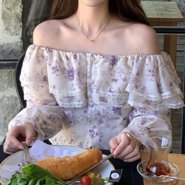 fashionable french retro lace floral shirt for women design niche long sleeved off shoulder top, White
fashionable french retro lace floral shirt for women design niche long sleeved off shoulder top, White