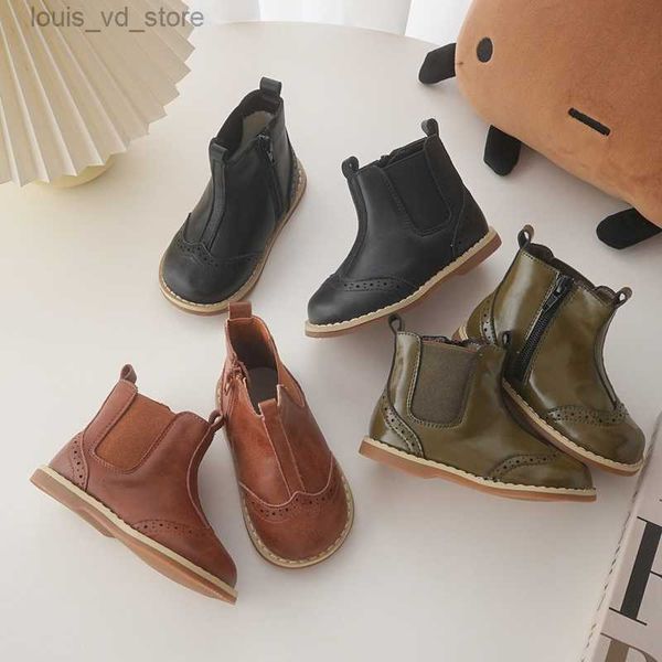 children retro boots handsome boys british style single boots girls fashion retro chelsea boots kids trend cigarette boots t230811, Black;grey
children retro boots handsome boys british style single boots girls fashion retro chelsea boots kids trend cigarette boots t230811, Black;grey