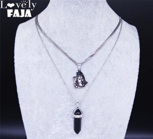 afawa stainless steel shiva parvati ganesha art hindu god figure religious statement necklace jewelry bisuteria n3766s038413069, Silver
afawa stainless steel shiva parvati ganesha art hindu god figure religious statement necklace jewelry bisuteria n3766s038413069, Silver