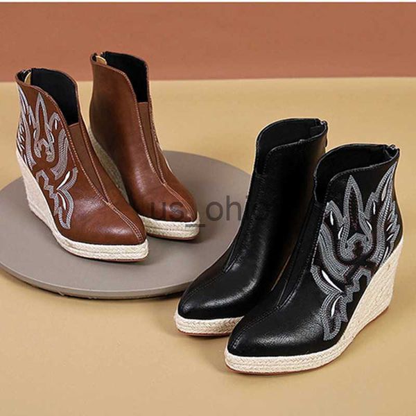 boots handmade ankle boots straw rope weave wedge boots women pointed toe zip platform heels autumn winter shoes size 42 j230811, Black
boots handmade ankle boots straw rope weave wedge boots women pointed toe zip platform heels autumn winter shoes size 42 j230811, Black