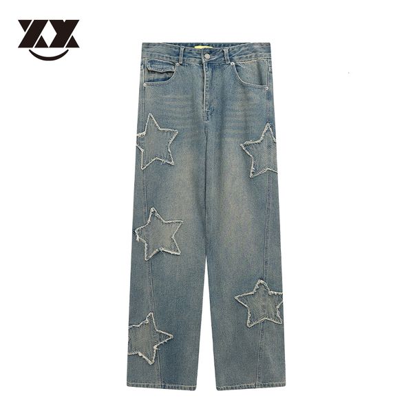 men's jeans mens streetwear hip hop stars embroidered patched straight baggy denim jean harajuku casual loose trousers 230810, Blue
men's jeans mens streetwear hip hop stars embroidered patched straight baggy denim jean harajuku casual loose trousers 230810, Blue
