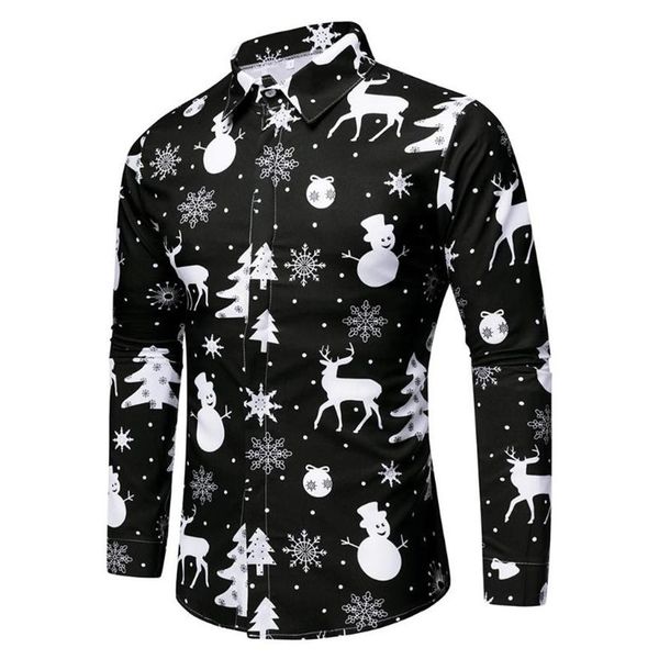 men shirt 5 color christmas shirts snowflakes deer printed fashion casual clothes party blouse long sleeve men's291d, White;black
men shirt 5 color christmas shirts snowflakes deer printed fashion casual clothes party blouse long sleeve men's291d, White;black