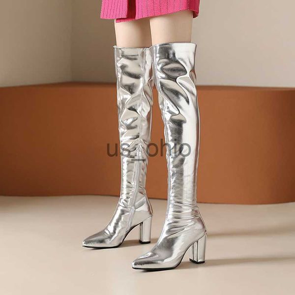 boots winter plus size 4045 thigh high boots long over knee gold silver block high heel boot womens shoes pointed toe botas 2023 j230811, Black
boots winter plus size 4045 thigh high boots long over knee gold silver block high heel boot womens shoes pointed toe botas 2023 j230811, Black