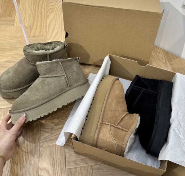 platform mini boots 2023 designer ultra woman winter ankle australia snow boots thick bottom real leather warm fluffy booties with fur size, Black
platform mini boots 2023 designer ultra woman winter ankle australia snow boots thick bottom real leather warm fluffy booties with fur size, Black