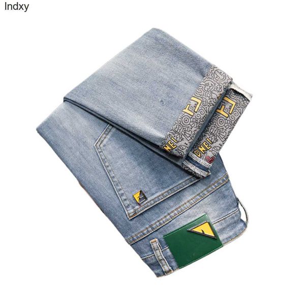 men's jeans spring summer thin slim fit european american high-end brand small straight double f pants q9549-3, Blue
men's jeans spring summer thin slim fit european american high-end brand small straight double f pants q9549-3, Blue