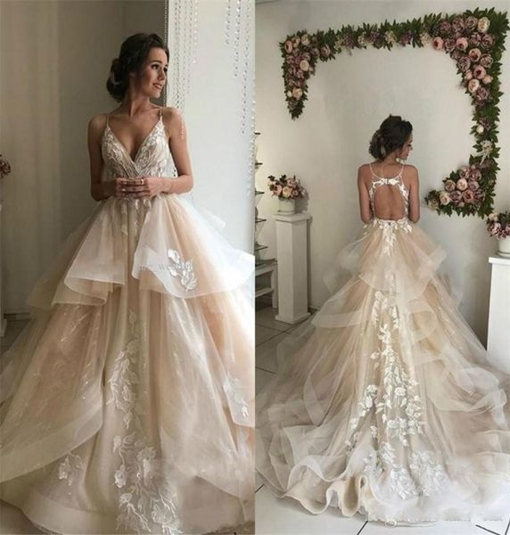 elegant 2019 champagne a line wedding dresses v neck appliques lace tulle tiered backless bridal gowns vestidos de noiva9795401, White
elegant 2019 champagne a line wedding dresses v neck appliques lace tulle tiered backless bridal gowns vestidos de noiva9795401, White
