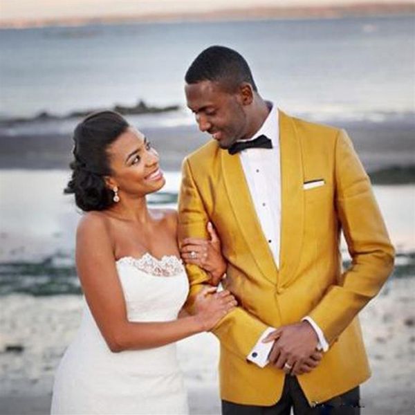 wedding gold slim fit men suits tuxedos one button shawl lapel blazer and black pants customized formal prom terno masculino1832, White;black
wedding gold slim fit men suits tuxedos one button shawl lapel blazer and black pants customized formal prom terno masculino1832, White;black