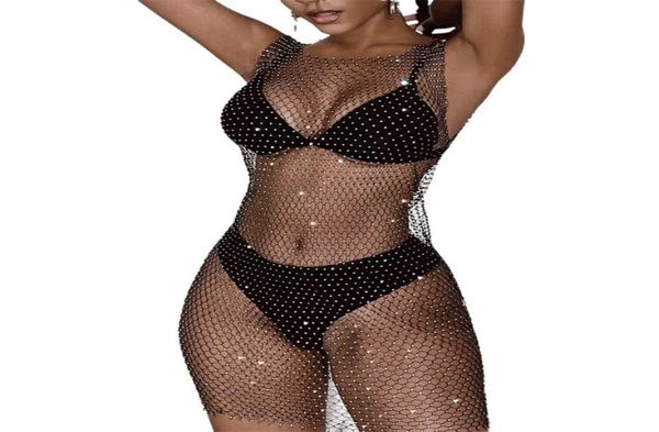women's swimwear fishnet hollow out rhine dress bikini cover ups 2021 women sleeveless black summer bathing suits7407057, White;black
women's swimwear fishnet hollow out rhine dress bikini cover ups 2021 women sleeveless black summer bathing suits7407057, White;black
