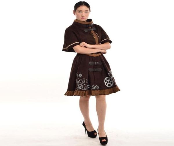 steampunk lolita costume brownblue woman corset dress cape embroidery jsk vintage cosplay set 436574, Black;red
steampunk lolita costume brownblue woman corset dress cape embroidery jsk vintage cosplay set 436574, Black;red