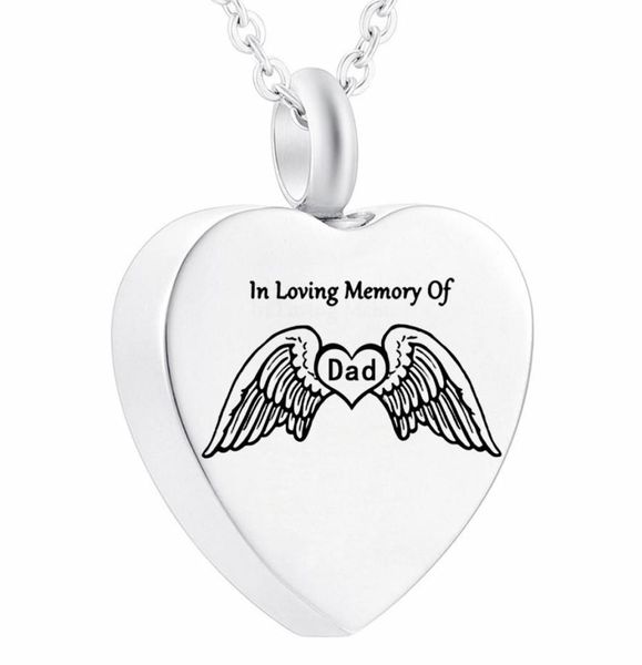 in memory of dad type angel wings ashes jewelry necklace cremation pendant with pretty package bag6337045, Silver
in memory of dad type angel wings ashes jewelry necklace cremation pendant with pretty package bag6337045, Silver