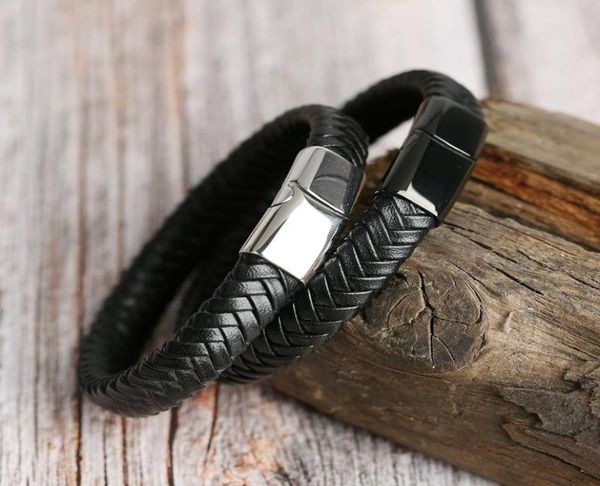 genuine leather bracelets men 126mm stainless steel magnetic clasps cowhide braided wrap trendy bracelet armband pulsera hombre9481876, Golden;silver
genuine leather bracelets men 126mm stainless steel magnetic clasps cowhide braided wrap trendy bracelet armband pulsera hombre9481876, Golden;silver