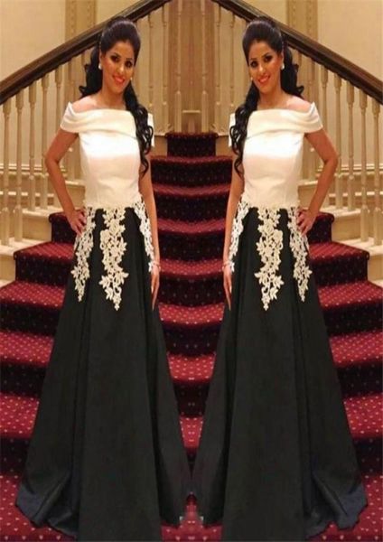 off the shoulder lace appliques evening gowns satin a line formal party dress custom made saudi arabic black white prom dresses9811473
off the shoulder lace appliques evening gowns satin a line formal party dress custom made saudi arabic black white prom dresses9811473