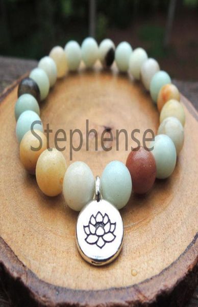 mg0682 8mm amazonite lotus charm womens yoga energy mala bracelet fashion yogi buddha bracelet 9253678, Black
mg0682 8mm amazonite lotus charm womens yoga energy mala bracelet fashion yogi buddha bracelet 9253678, Black