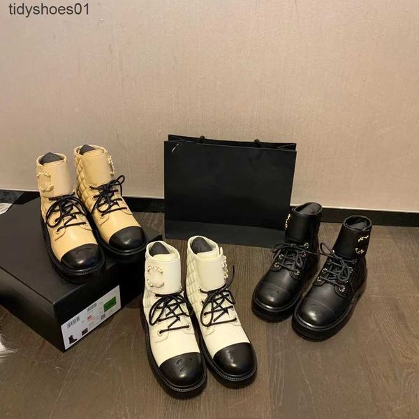 channel short boots women's 2023 autumn and winter new lingge lace up thick soled british martin boots leather mid boots, Black
channel short boots women's 2023 autumn and winter new lingge lace up thick soled british martin boots leather mid boots, Black