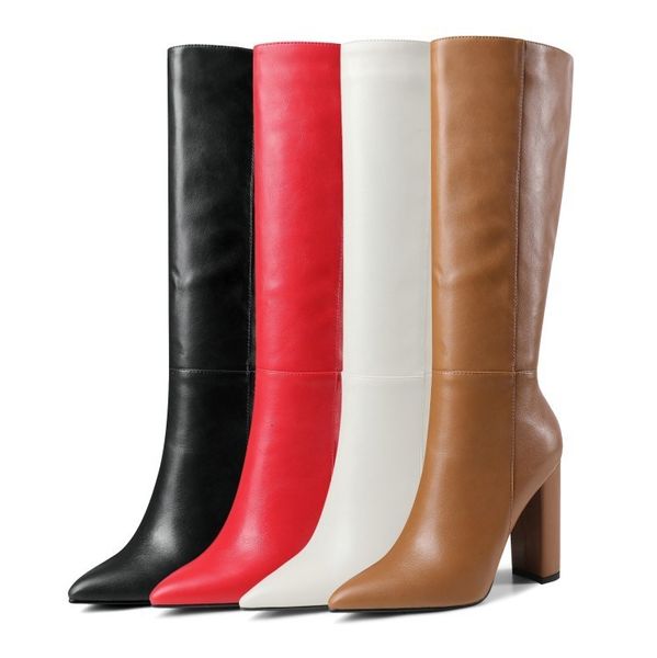 boots women kneehigh knight soft leather big size autumn winter fashion square high heel casual white brown red black shoes 230810
boots women kneehigh knight soft leather big size autumn winter fashion square high heel casual white brown red black shoes 230810